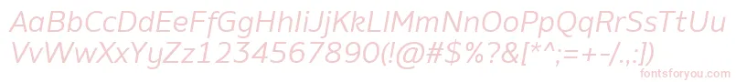 Шрифт AminoItalic – розовые шрифты на белом фоне