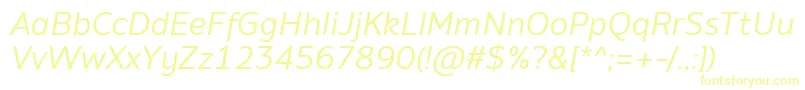 AminoItalic-fontti – keltaiset fontit