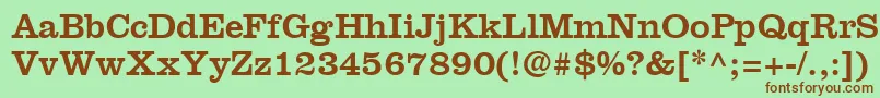 IntroitSsi Font – Brown Fonts on Green Background