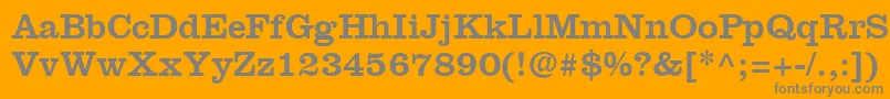 フォントIntroitSsi – オレンジの背景に灰色の文字