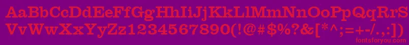 フォントIntroitSsi – 紫の背景に赤い文字