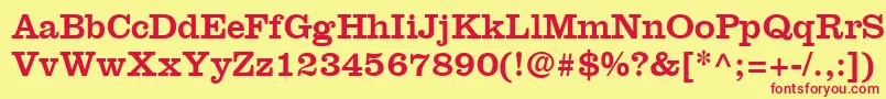 IntroitSsi Font – Red Fonts on Yellow Background