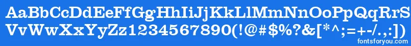 Czcionka IntroitSsi – białe czcionki na niebieskim tle