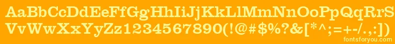IntroitSsi Font – Yellow Fonts on Orange Background