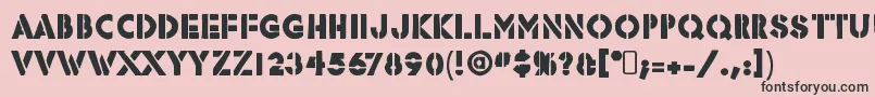 RafikaRegular Font – Black Fonts on Pink Background