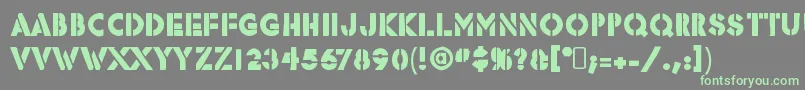 fuente RafikaRegular – Fuentes Verdes Sobre Fondo Gris
