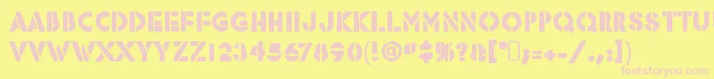 RafikaRegular Font – Pink Fonts on Yellow Background