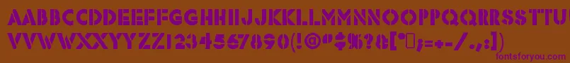 RafikaRegular Font – Purple Fonts on Brown Background