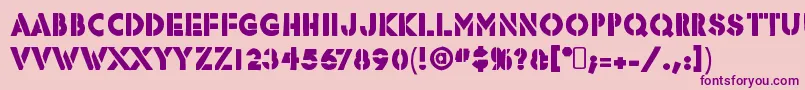 RafikaRegular Font – Purple Fonts on Pink Background