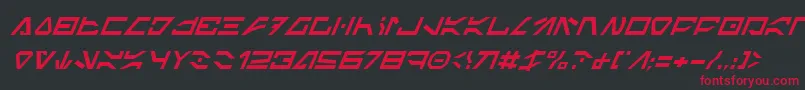Icodei Font – Red Fonts on Black Background