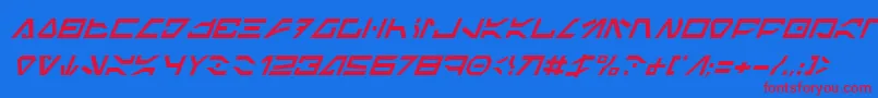 Icodei Font – Red Fonts on Blue Background