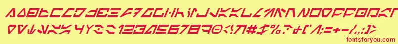 Icodei Font – Red Fonts on Yellow Background