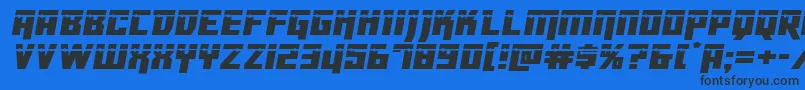 Dangerbotlaser Font – Black Fonts on Blue Background