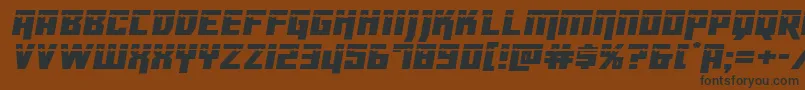 フォントDangerbotlaser – 黒い文字が茶色の背景にあります