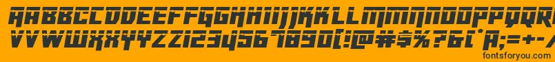 Dangerbotlaser Font – Black Fonts on Orange Background