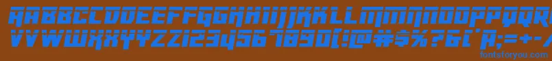 Dangerbotlaser Font – Blue Fonts on Brown Background