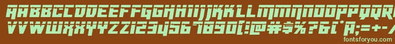 Шрифт Dangerbotlaser – зелёные шрифты на коричневом фоне