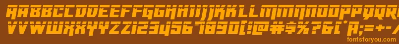 Dangerbotlaser Font – Orange Fonts on Brown Background