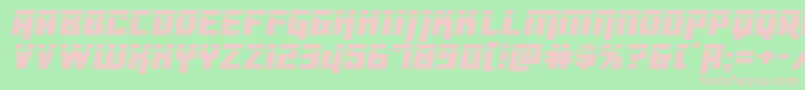 Dangerbotlaser Font – Pink Fonts on Green Background