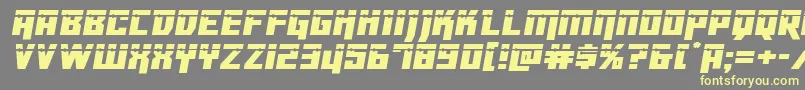 Dangerbotlaser-Schriftart – Gelbe Schriften auf grauem Hintergrund