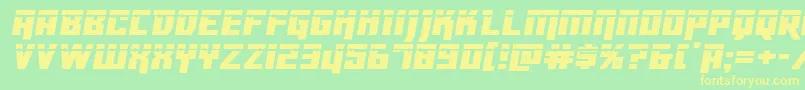 Dangerbotlaser Font – Yellow Fonts on Green Background