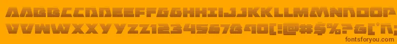 フォントEaglestrikegrad – オレンジの背景に茶色のフォント