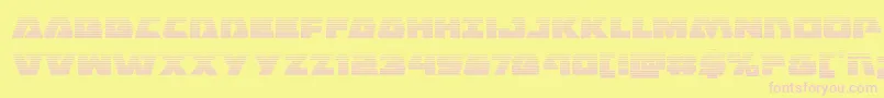 Eaglestrikegrad-fontti – vaaleanpunaiset fontit keltaisella taustalla