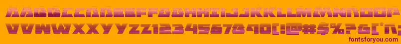 フォントEaglestrikegrad – オレンジの背景に紫のフォント