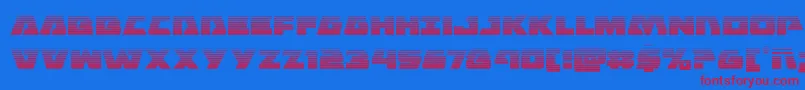Eaglestrikegrad Font – Red Fonts on Blue Background
