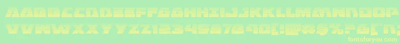 Eaglestrikegrad Font – Yellow Fonts on Green Background