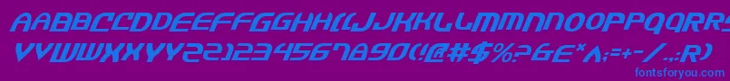 Jannsv2i Font – Blue Fonts on Purple Background