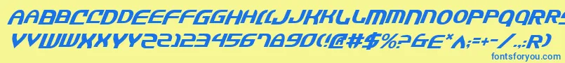 Jannsv2i Font – Blue Fonts on Yellow Background