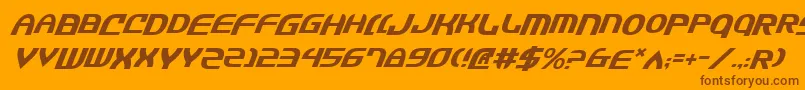 Jannsv2i Font – Brown Fonts on Orange Background