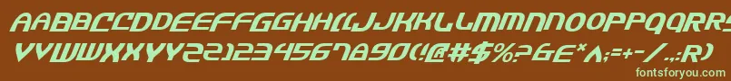 Jannsv2i Font – Green Fonts on Brown Background