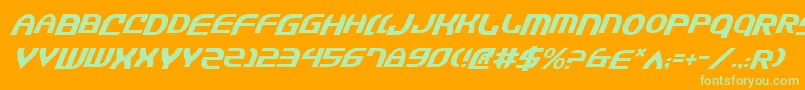 Jannsv2i Font – Green Fonts on Orange Background