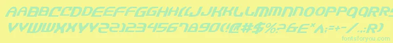 Jannsv2i Font – Green Fonts on Yellow Background