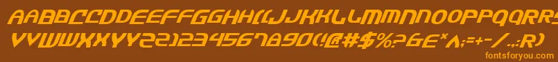 Jannsv2i Font – Orange Fonts on Brown Background