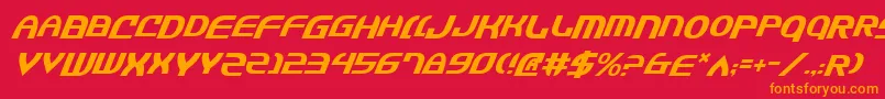 Jannsv2i Font – Orange Fonts on Red Background