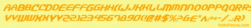Jannsv2i Font – Orange Fonts on Yellow Background