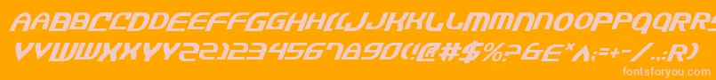 Jannsv2i Font – Pink Fonts on Orange Background