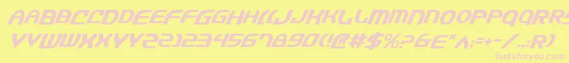 Jannsv2i Font – Pink Fonts on Yellow Background