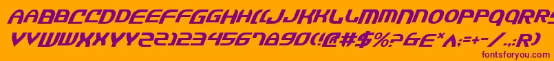 Jannsv2i Font – Purple Fonts on Orange Background