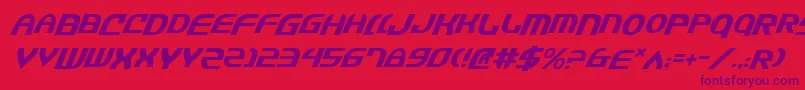 フォントJannsv2i – 赤い背景に紫のフォント