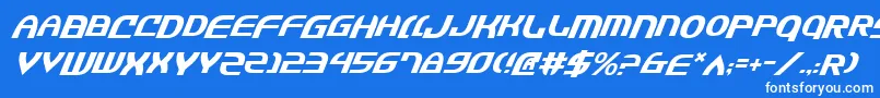 Jannsv2i Font – White Fonts on Blue Background