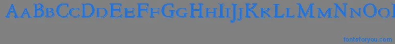 NewstylesmallcapsEmbossed Font – Blue Fonts on Gray Background