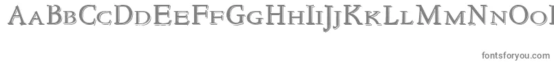 NewstylesmallcapsEmbossed Font – Gray Fonts on White Background