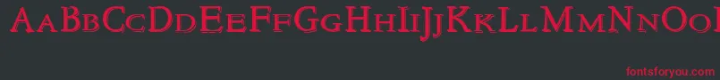 NewstylesmallcapsEmbossed Font – Red Fonts on Black Background