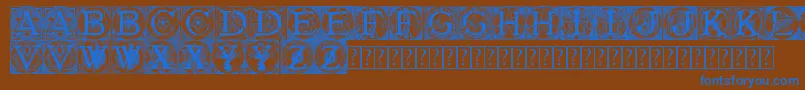 Tattegrain3 Font – Blue Fonts on Brown Background