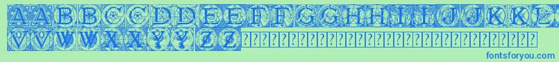 Tattegrain3 Font – Blue Fonts on Green Background