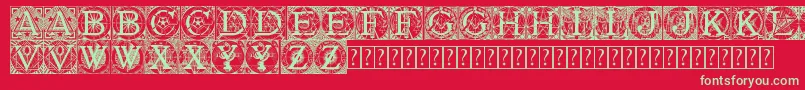 Tattegrain3 Font – Green Fonts on Red Background
